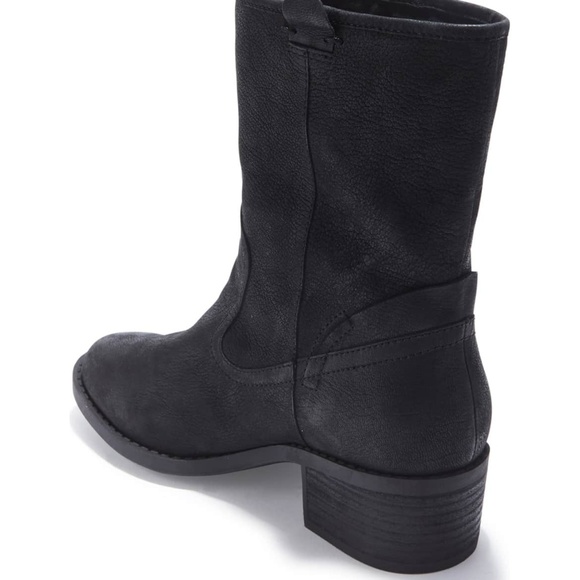 Adam Tucker New BOOTS Mid-Tall Moto BLACK Soft Goat Leather Comfort Womens 9.5 - Picture 2 of 8